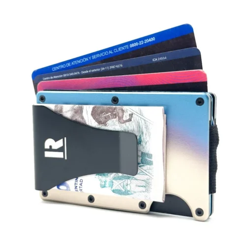 Billetera Ragnak Rainbow con billetes y tarjetas