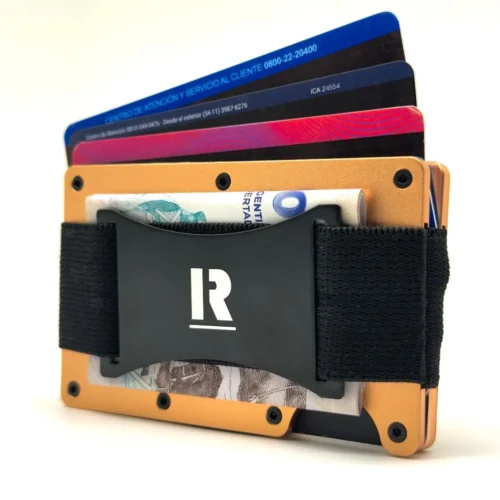 Billetera Ragnak Golden con correa y tarjetas