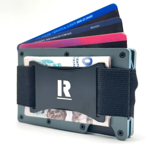 Billetera Ragnak Dark Gray con correa y tarjetas