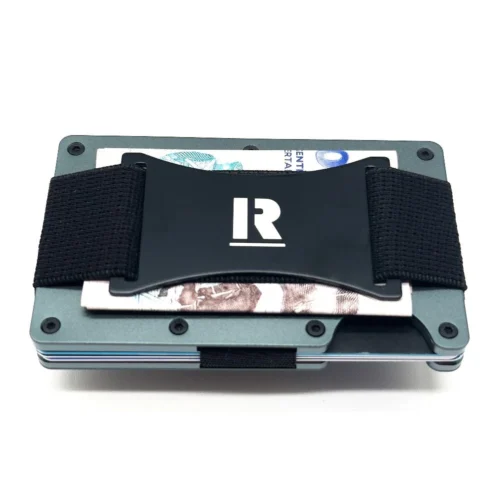 Billetera Ragnak Dark Gray con correa y billetes