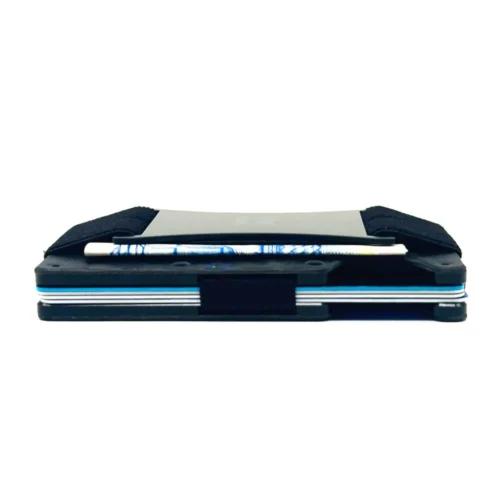 Billetera Blue Moon con correa acostado