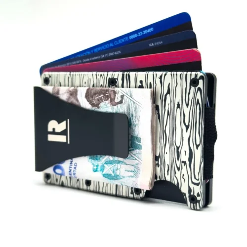 Billetera Ragnak Zebra con clip y tarjetas