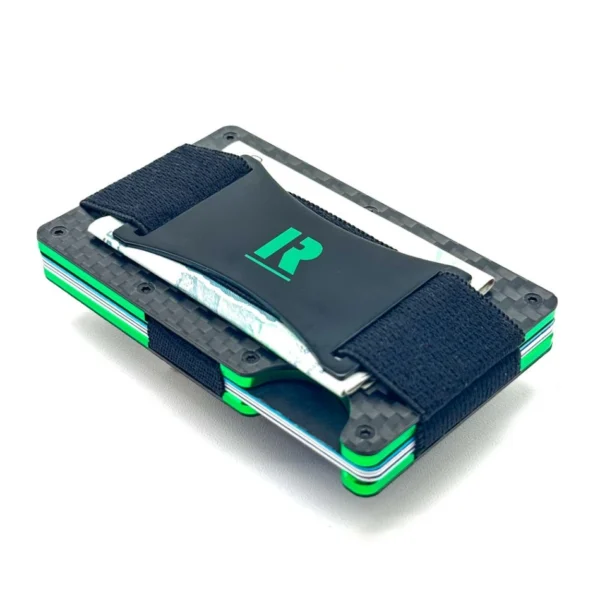 Billetera Ragnak Green Forest Carbon con correa de perfil