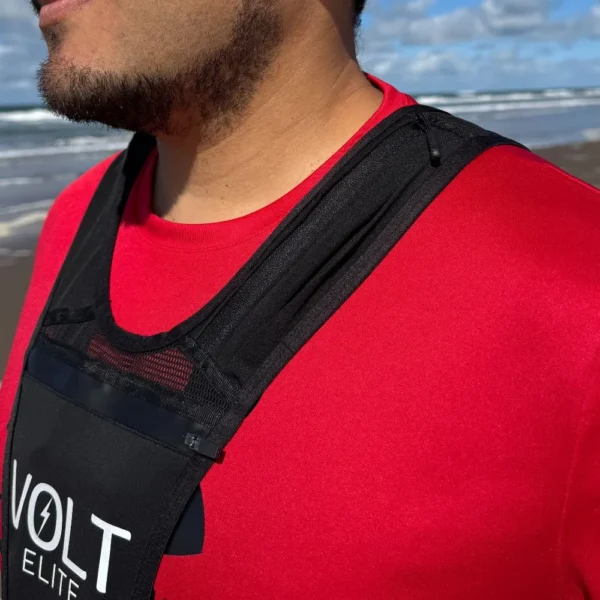 Chaleco para correr Volt bolsillo hombro con cierre