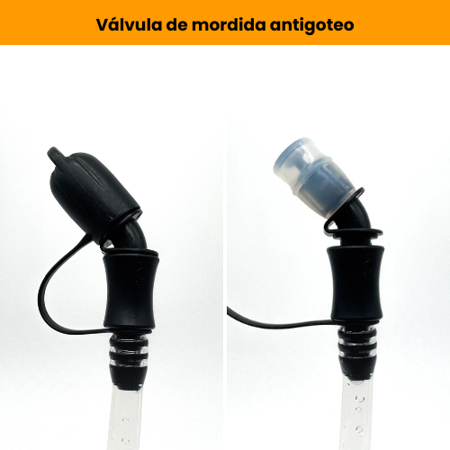 Botella de agua con valvula antigoteo