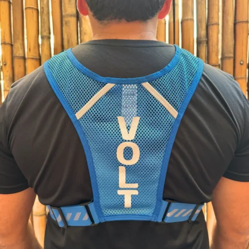 Chaleco Volt Azul bolsillo trasero agua