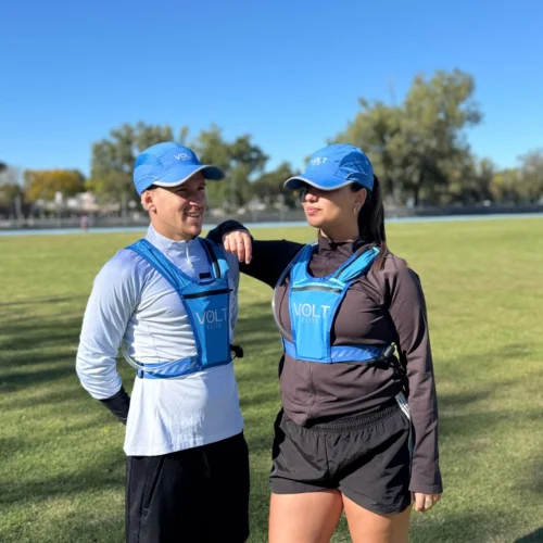 Chaleco azul hombre y mujer