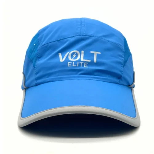 Gorra running azul visera curva