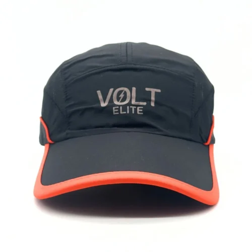 Gorra running negra visera curva