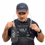 Kit Pro negro (chaleco + botella + gorra)